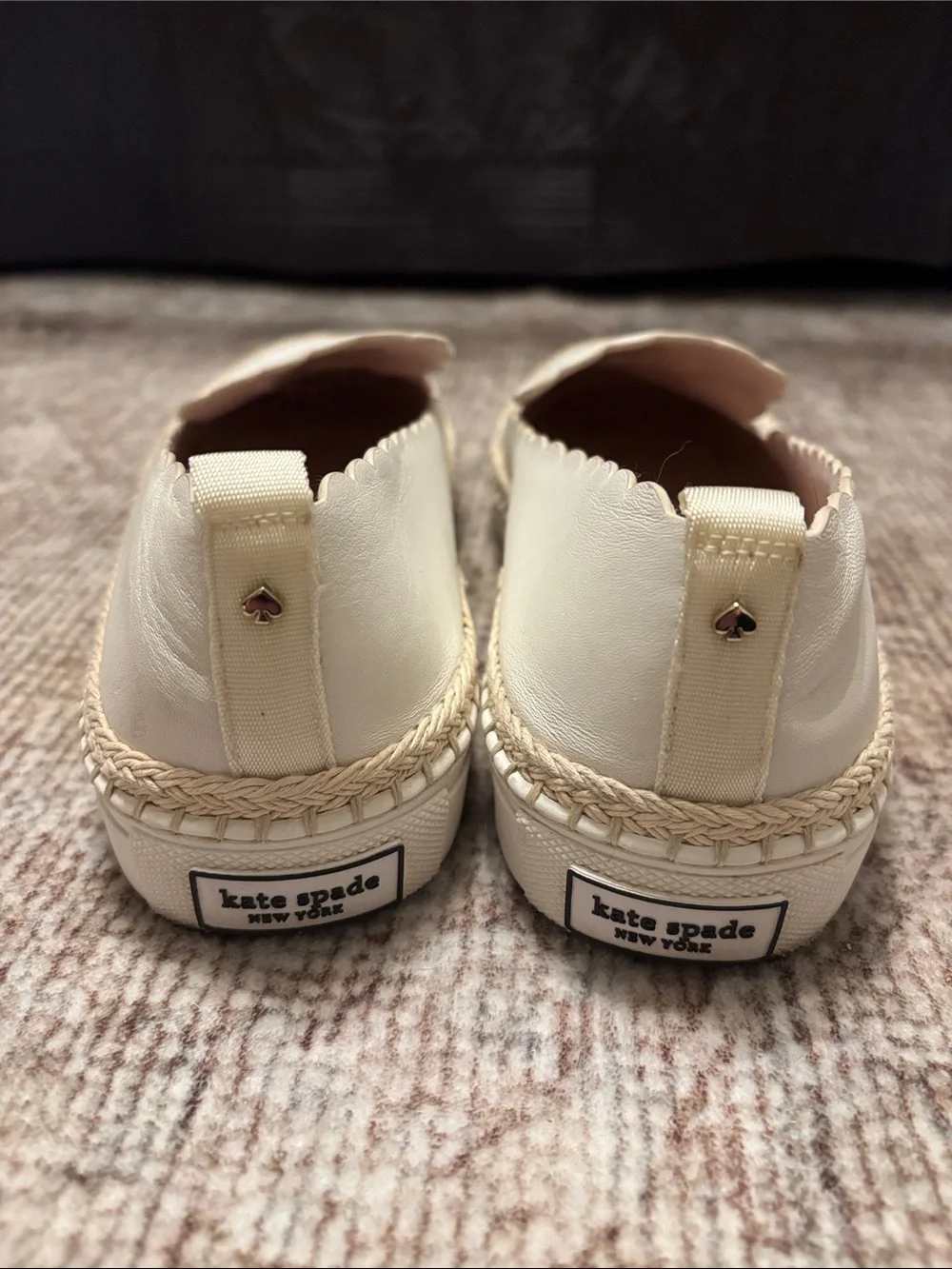 Kate Spade White Scalloped Slip-On Espadrille for Women
